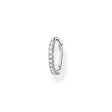 Sterling Silver Thomas Sabo Charm Club Zirconia Hoop Earring 13.5mm * 1 Earring Only* Online