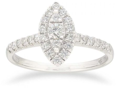 Flawless 1 2 carat Diamond Ring in 9ct white gold Hot on Sale