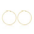 9ct Silverfilled Yellow Gold Plain 40mm Hoop Earrings Discount