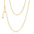 9ct Yellow Gold 50cm Wheat Chain 30 Gauge with Extender on Sale