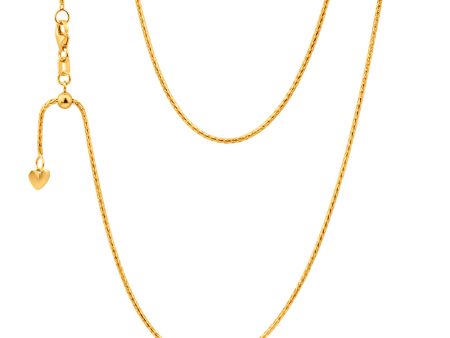 9ct Yellow Gold 50cm Wheat Chain 30 Gauge with Extender on Sale