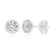 Sterling Silver Rhodium Plated Cubic Zirconia 6mm Round Stud Earrings Discount