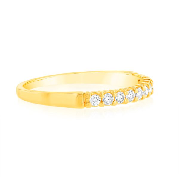 18ct Yellow Gold Ring With 1 4 Carat Diamonds Online Hot Sale