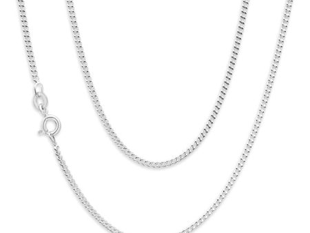 Sterling Silver Unisex Curb 50 Gauge 45cm Chain Sale