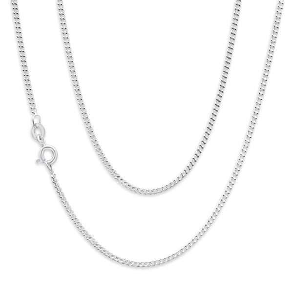 Sterling Silver Unisex Curb 50 Gauge 45cm Chain Sale