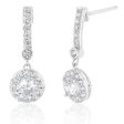 Streling Silver Cubic Zirconia Drop Earrings Sale