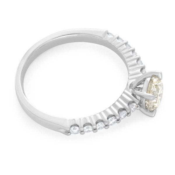 18ct White Gold Ring With 1 Carat Of Brilliant Cut Diamonds For Sale