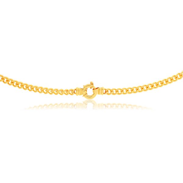 9ct Yellow Solid Gold 180 Gauge Boltring Curb Chain Online Sale