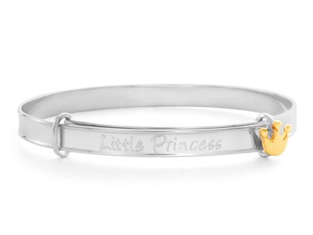 Sterling Silver Little Princess Expandable Baby Bangle For Cheap