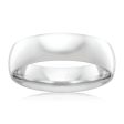 9ct White Gold 6mm Comfort Fit Ring. Size Z For Cheap