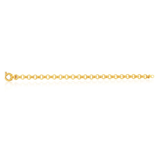 9ct Elegant Yellow Gold Silver Filled Belcher Bracelet For Cheap