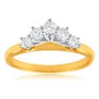 18ct Yellow Gold & White Gold Ring With 0.5 Carats Of Brilliant Cut Diamonds Sale