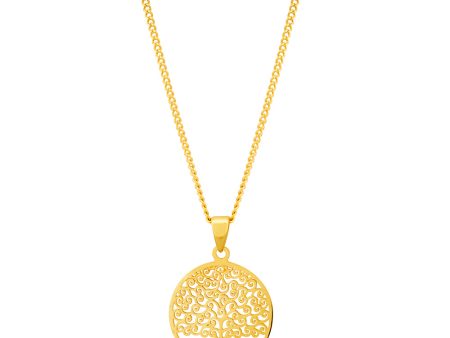 9ct Yellow gold 16mm Tree Of Life Pendant Sale