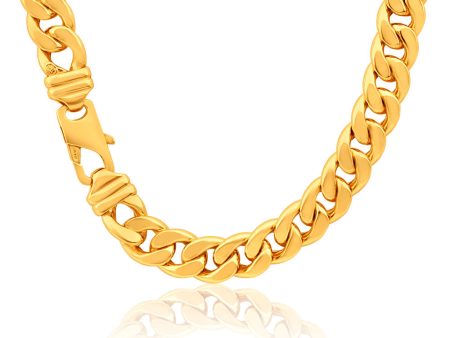 9ct Magnificent Yellow Gold Copper Filled Curb Chain Hot on Sale