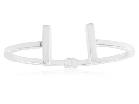 Sterling Silver Plain T-Bar Torque Bangle Sale